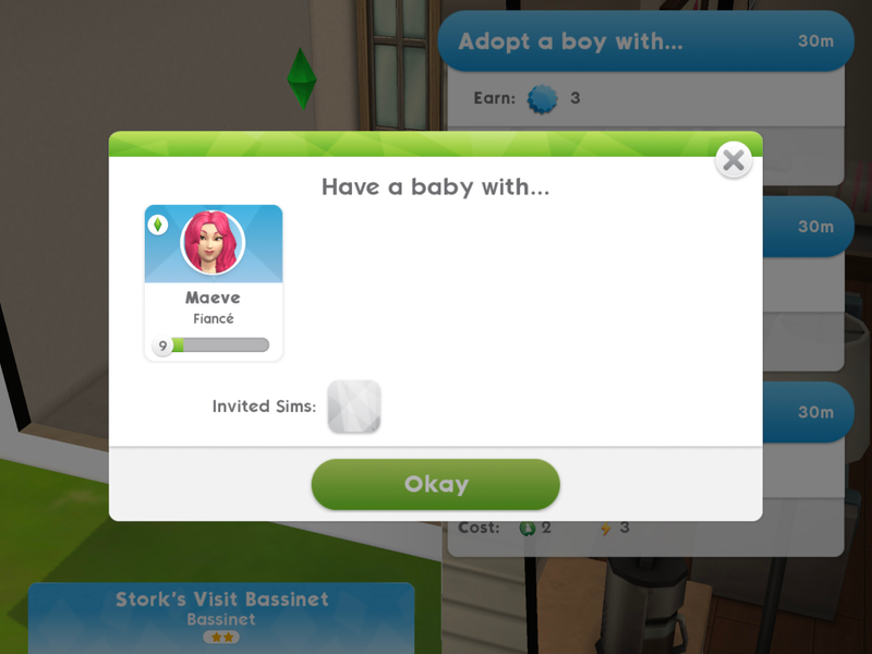 Note my technically same sex couple had the option to have or adopt a baby. I went with have.